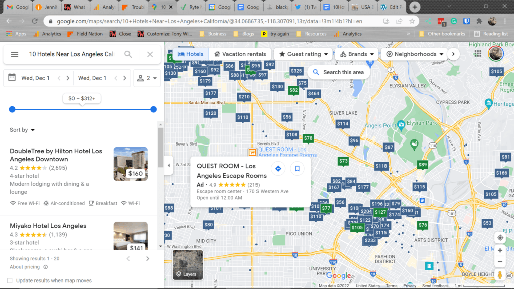   10 Hotels Near Los Angeles California
